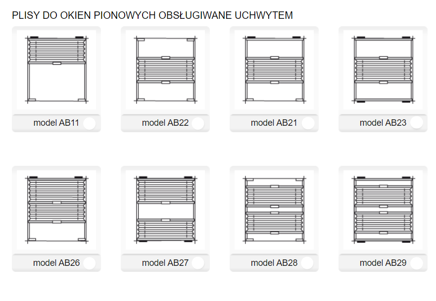 Plisy obsługiwane uchwytem